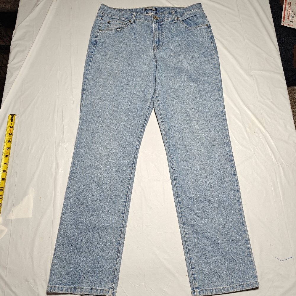 Bandolinoblu Mandie Bootcut Jeans Womens Size 13  Stretchy Creased Denim